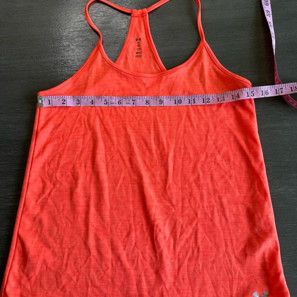 Under Armour Orange Red Tank Top XS - Picture 7 of 8